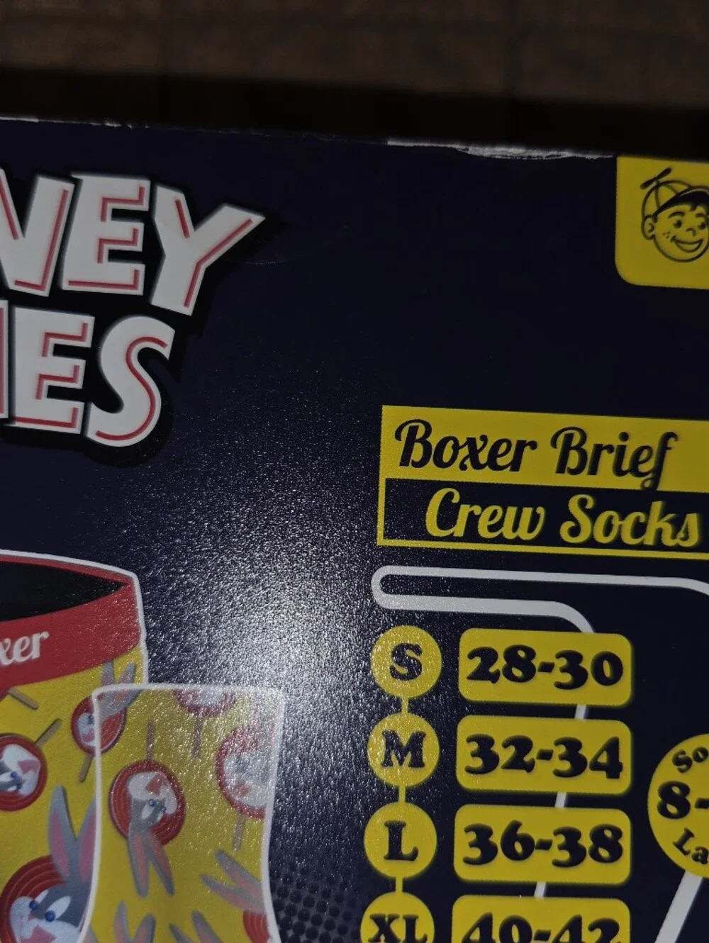 Looney tunes boxers and socks size Small
